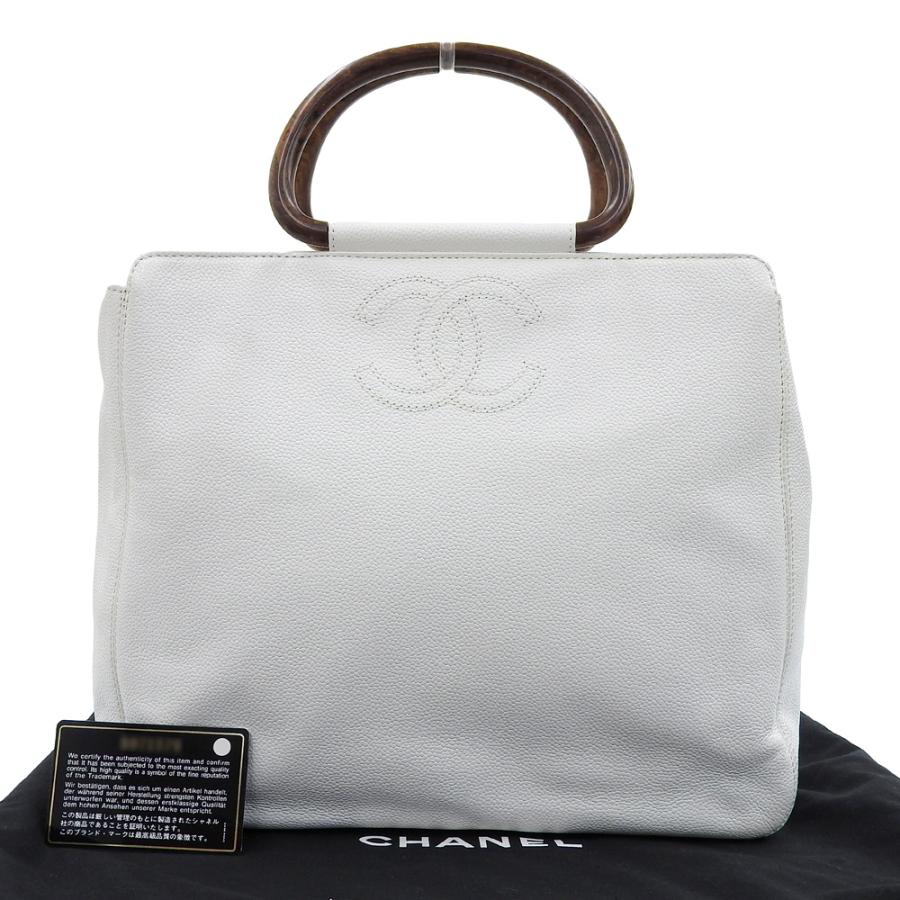 CHANEL（シャネル） トートバッグ シール付 5番台 ハンドバッグ ウッド 