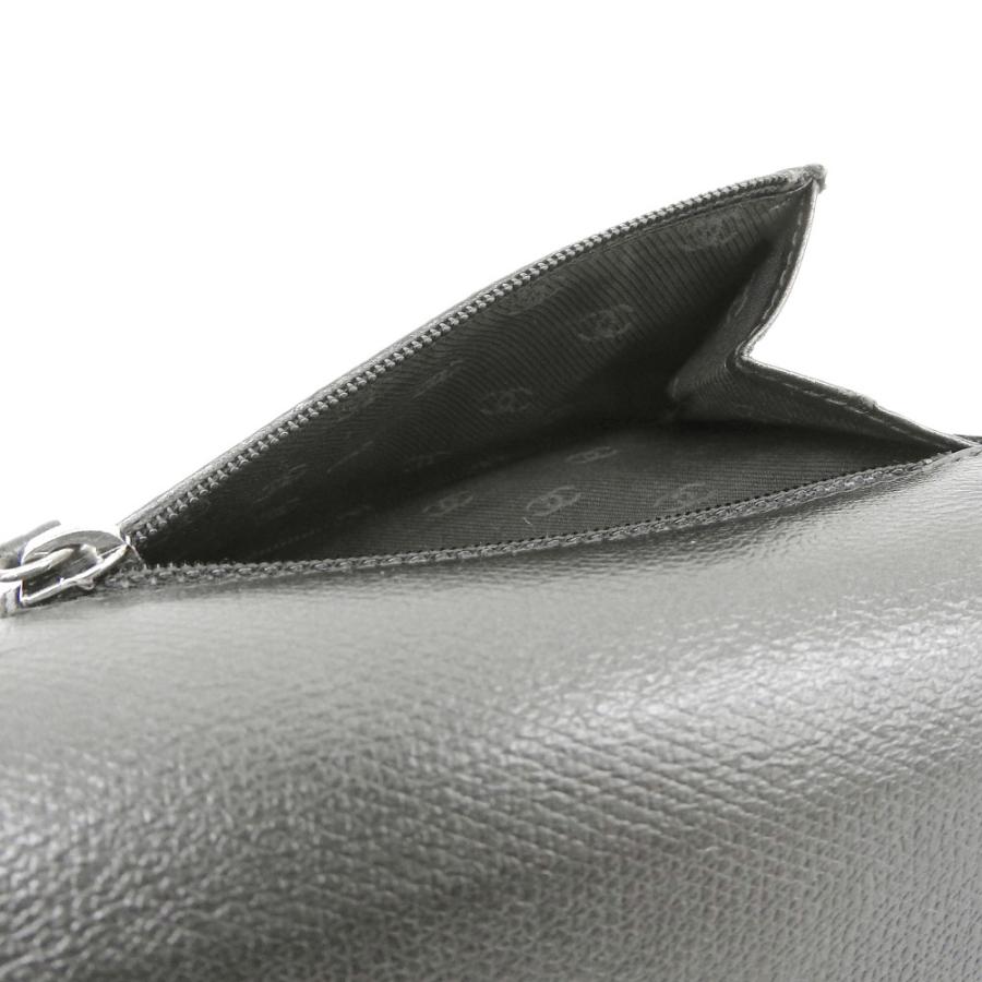 CHANEL シャネル ココマーク ロゴ ココボタン 三つ折財布 レザー CHANEL シャネル ココマーク ロゴ ココボタン 三つ折財布 レザー