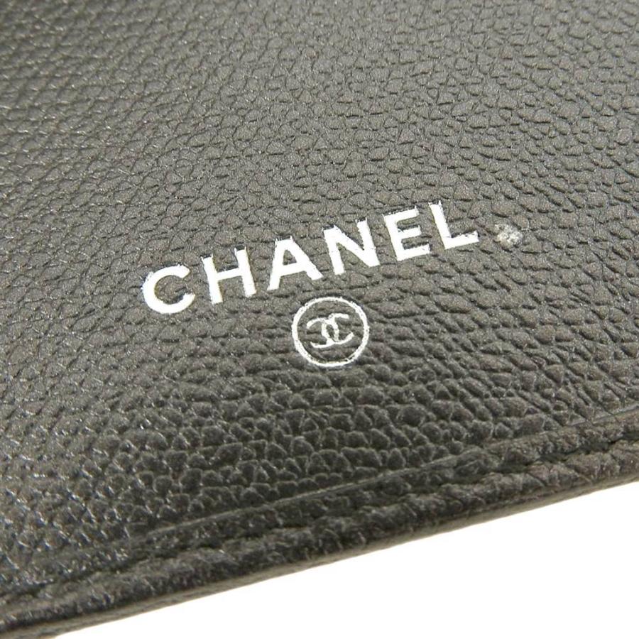 CHANEL シャネル ココマーク ロゴ ココボタン 三つ折財布 レザー CHANEL シャネル ココマーク ロゴ ココボタン 三つ折財布 レザー