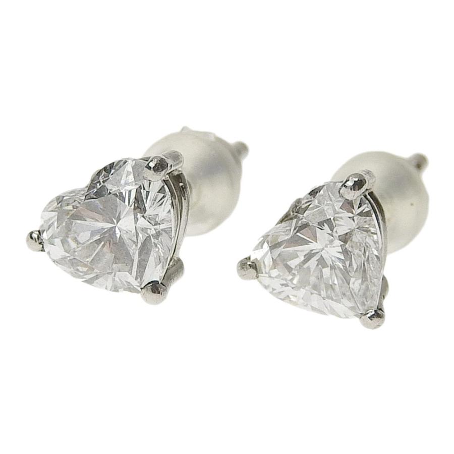 一粒ダイヤ ハート ピアス Pt900 ダイヤモンド 0 625ct 0 626ct 1 2g 本物保証 ノーブランド No Brand Tkh30b 高島屋質店 通販 Yahoo ショッピング