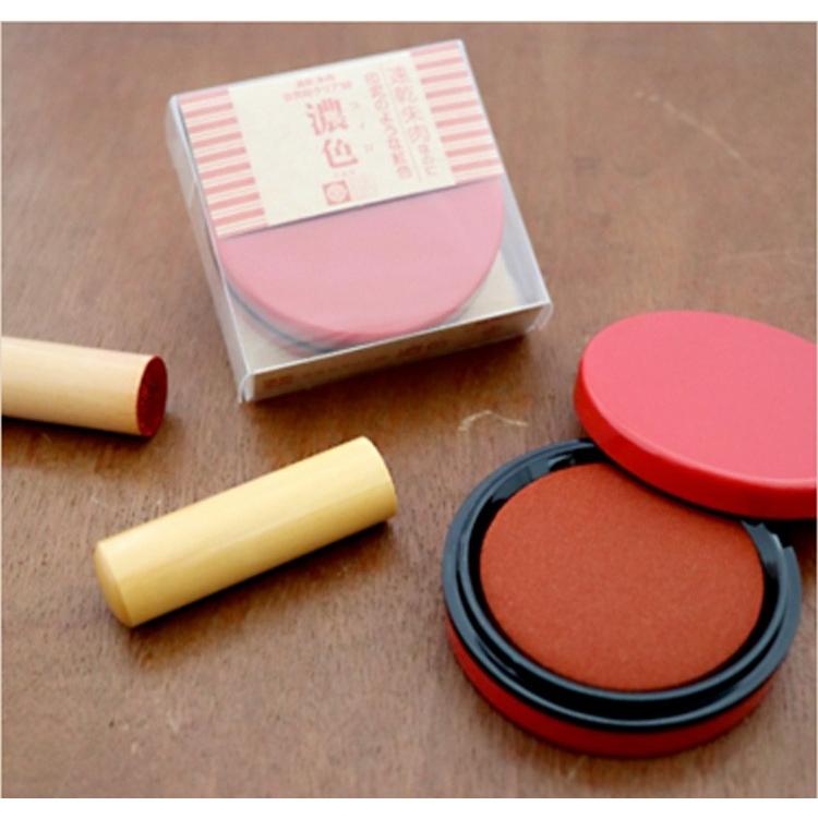 ☆ まるで練り朱肉のような色合い モリヤマ 速乾朱肉 日光印クリア50