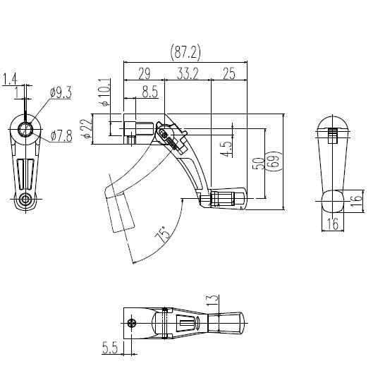 ykk 窓 ハンドル 交換 オペレーターハンドル 右勝手 APW310 たて