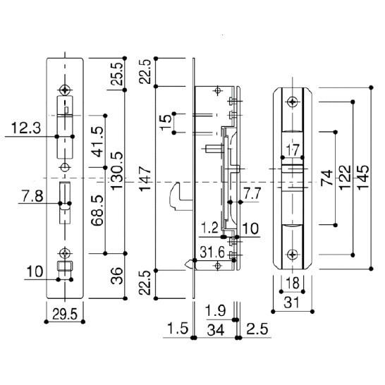 YKK AP ykk 玄関ドア 引き戸 鍵交換 自分で 純正 3点セット AS-162 