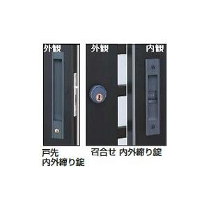 HHJ-0498 YKK 玄関引戸 戸先召合せ内外締り錠セット 適用商品 Ren(れん)新和風・洋風・ZUTTO、取替玄関引戸  Ren(れん)用(HH-J-0498)