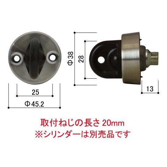 YKK 交換用脱着サムターンHHJ-0916TH ゴール製 フロント刻印:主 YKK 交換用脱着サムターンHHJ-0916TH ゴール製 フロント刻印:主