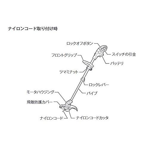 マキタ　充電式草刈機10.8V　刈込幅260mmコード用　ループハンドル　バッテリ充電器付　MUR100DSHC