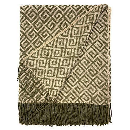 配送員設置送料無料 Alpaca Home 幾何学ギリシャキー アルパカスローブランケット 100 ベビーアルパカウール 長さ5 9フィート X 幅4 25フィート 超特価激安 Kslcity Com My