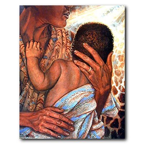 【超ポイントバック祭】 母と子アフリカ系アメリカ壁装飾アートプリントポスター16?x 20 日本画