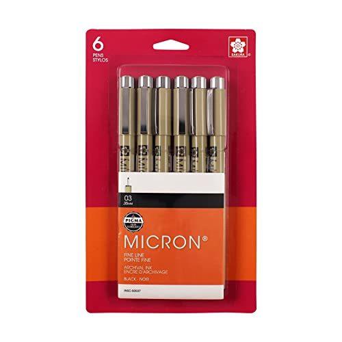 Sakura 6 Piece Pigma Micron 03 Ink Pen Set 0 35mm Black By Sakura Ys 輸入雑貨店 チェッカードフラッグ 通販 Yahoo ショッピング