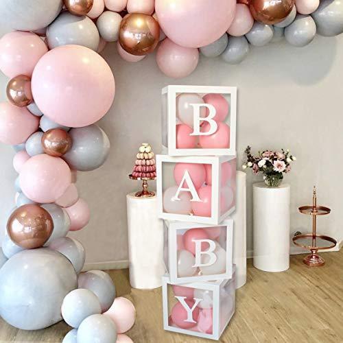Baby Shower Decorations Large Transparent Balloons Decor Baby Box Baby Bloc ガーランド