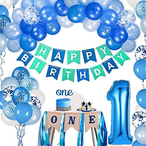 最新最全の 1歳の誕生日 男の子 デコレーション 1歳の誕生日 男の子用 ハイチェアバナー装飾 ベビークラウン ケーキトッパー ハッピーバースデーバナー ベビー帽子 Www We Job Com