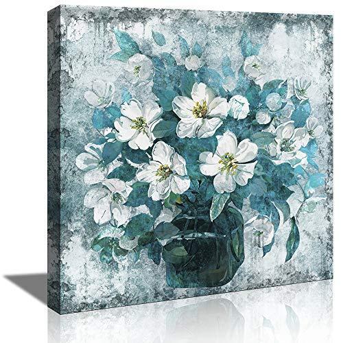 予約中 Kuyiart ホームデコキャンバス壁アート すぐに掛け 壁アート バスルーム リビングルーム オフィス キャンバスプリントポスター ボトルに入った花 レリーフ アート Pathwaysfl Org