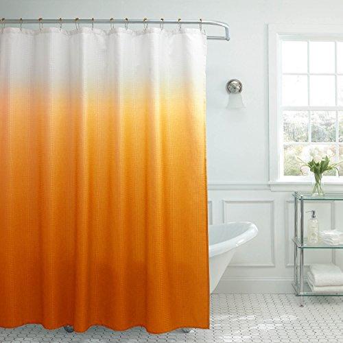 速くおよび自由な Ideas Home Creative - Orange Ombre R Metal with Curtain Shower Weave Waffle ドレープカーテン