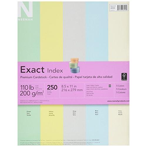 定番人気！ ランキング第1位 Exact - 48990 Index Cardstock Paper 8-1 2 x 11 Inches 110 lb Assorted Color jdih.nttprov.go.id jdih.nttprov.go.id