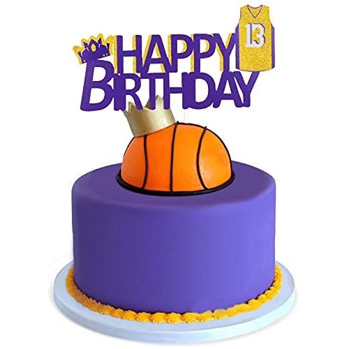 バスケットボール ハッピー13歳の誕生日ケーキトッパー バスケットボールパーティークラウンジャージ グリッターケーキデコレーション ゲームの日 Ys 輸入雑貨店 チェッカードフラッグ 通販 Yahoo ショッピング