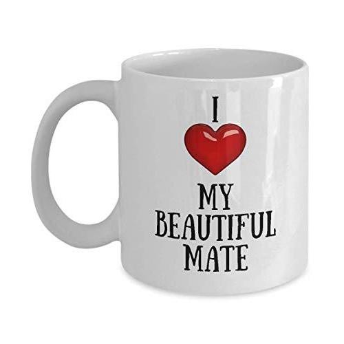 【予約】 - Gifts Mate I Nove - Gift Gag Sarcastic Funny - Mug Mate Beautiful My Love カップ、ソーサー