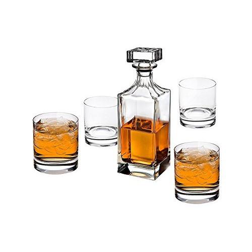 いいスタイル One Size None - Godinger Glass 5-Piece Social Whiskey Decanter and Double O デキャンター