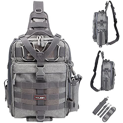 Yvleen ショルダ 釣りタックルバックパック アウトドア ラージ 釣りタックル収納ボックスバッグ Ys メンズファッション 防水釣りバックパック チェッカードフラッグ ロッドホルダー付き ショルダ 輸入雑貨店 ショップ 大阪 の