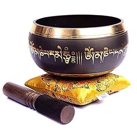 海外より出荷【並行輸入品】Tibetan Singing Bowl Set - Easy To Play Authentic Handmade For Meditation S