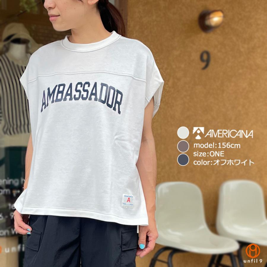 AMERICANA（アメリカーナ） ノースリーブ ショートフットボールTEE BRF