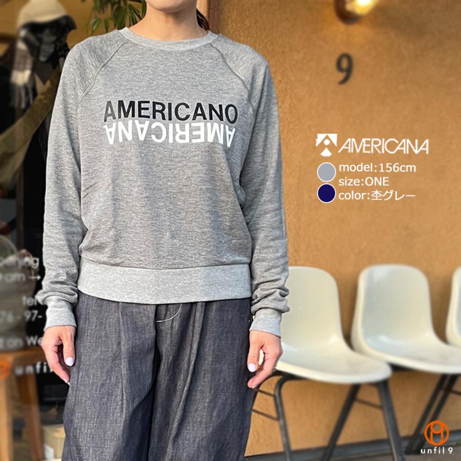 AMERICANAアメリカーナ BIG クルーネックスウェット ネイビー AMERICANA（アメリカーナ）の「[Americana×JEANS FACTORY