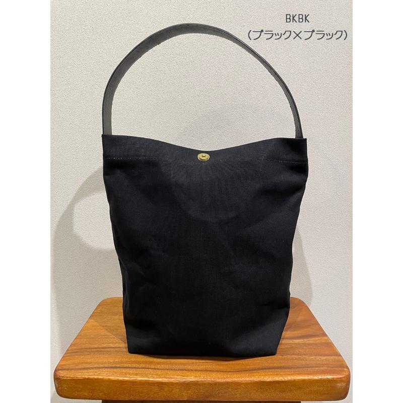 MARINEDAY（マリンデイ） 麻帆布トートバッグ FREDERICK 栃木レザー