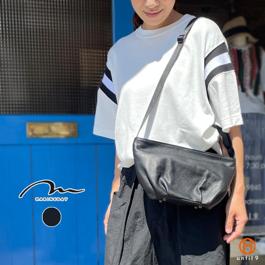 MARINEDAY マリンデイ 美品 シュリンクレザー ショルダーバッグ ワンショルダー レディース ベージュ MARINEDAY（マリンデイ） シュリンクカウレザー ショルダーバッグ JAZZ