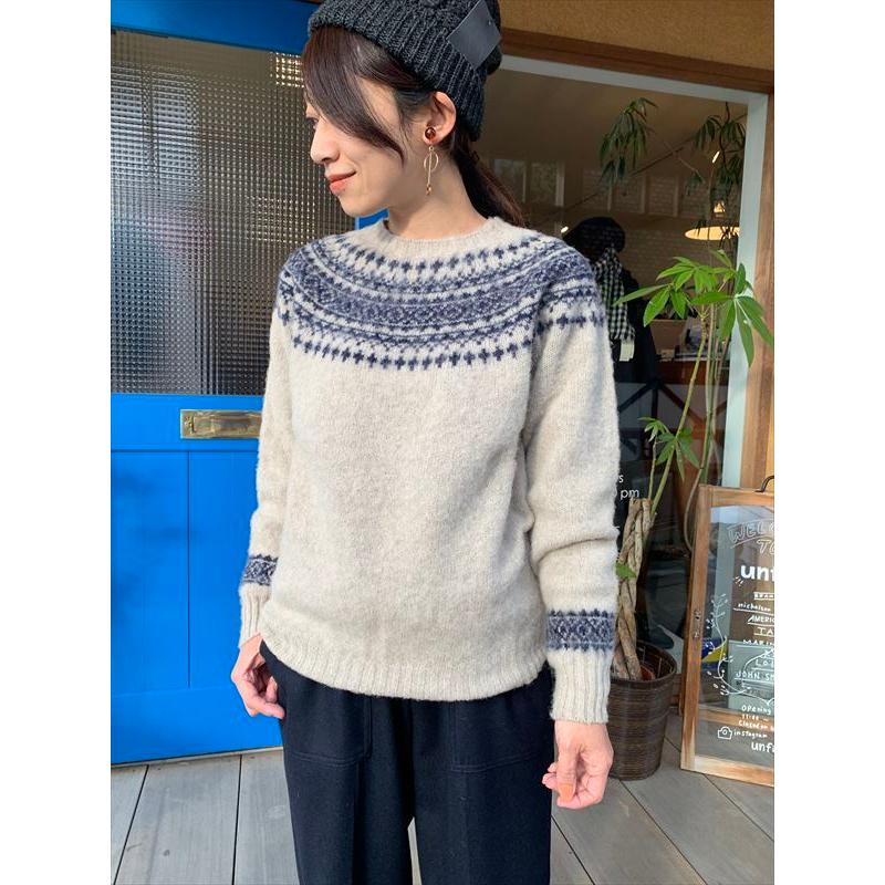 John Tulloch（ジョンタロック） HEAVY BRUSH NORDIC CREW NECK