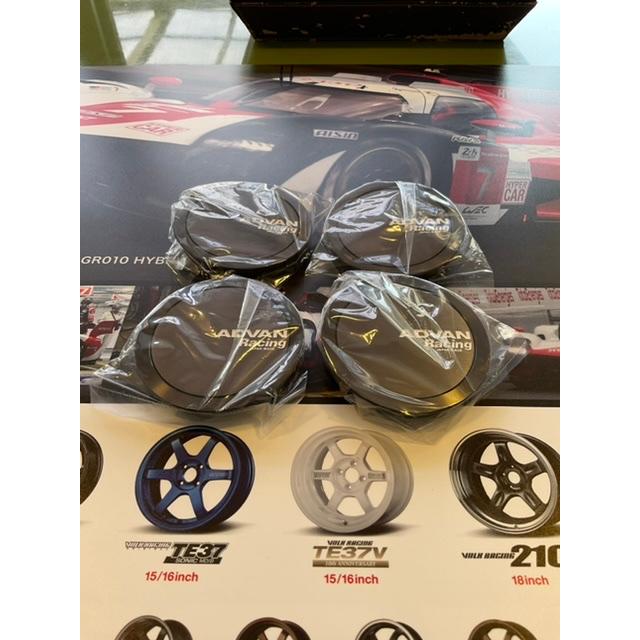 ADVAN RacingRG4 18インチスタッドレス、センターキャップ付　美品 ADVAN 【納期要確認】ADVAN Racing センターキャップ FULL FLAT ダーク