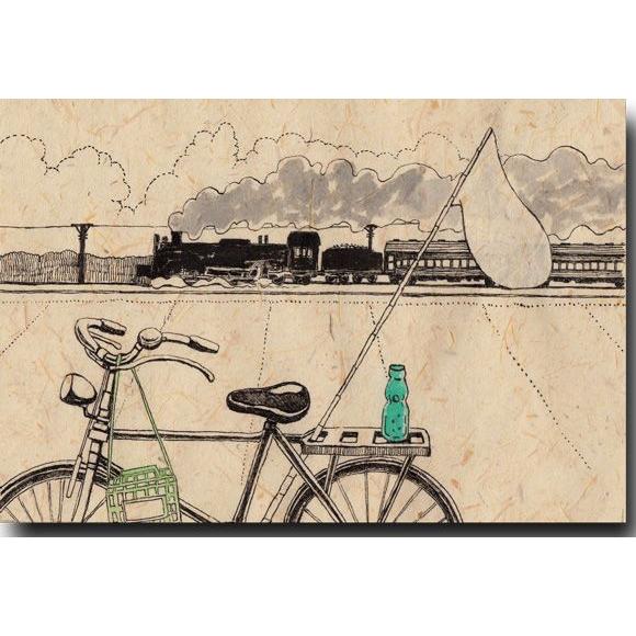 和道楽 ペン画ポストカード あの夏の青春 懐かしい絵葉書 16 7012 ポストカードと和雑貨の和道楽 通販 Yahoo ショッピング