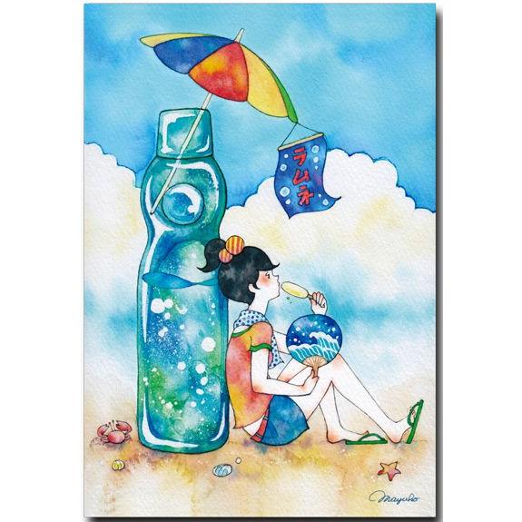 夏のポストカード 夏休み 暑中見舞い : ポストカードと和雑貨の和道楽