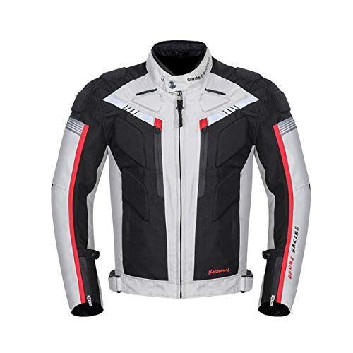 直売正規品 バイク用 メンズ ジャケット オールシーズン通用 プロテクター付き 保護力 防水 防寒 防風 通気性 2色 グレー L オンラインストアお値下 Ssl Daikyogo Or Jp