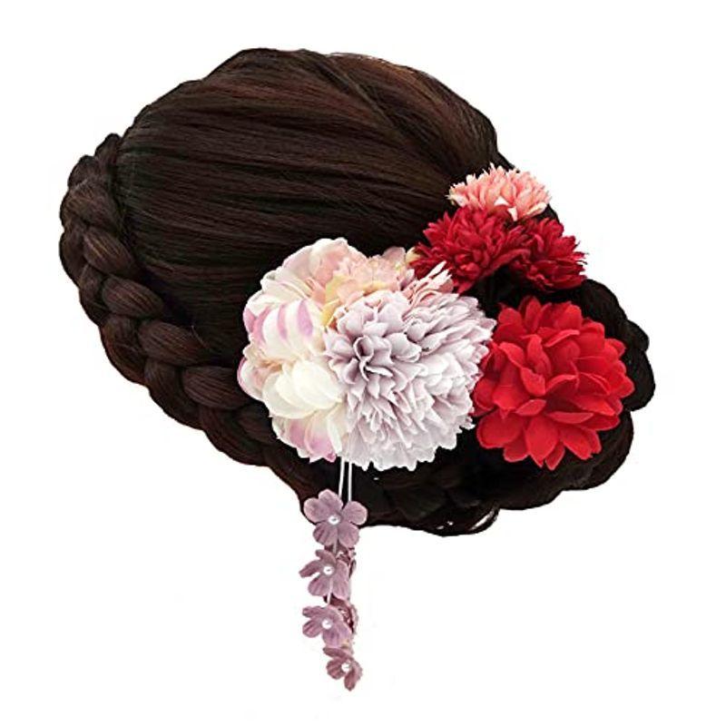 見事な創造力 Kayacallis 髪飾り 3点セット 手作り 高級造花 収納ボックス付き 髪留め つまみ細工 花火大会 夏祭り 浴衣 着物 和装