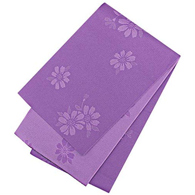 最大59 オフ 半幅帯 浴衣帯 袴 種類豊富 さくら レディース 日本製 花 桜 雪輪 単衣 卒業式 N0109 1 秋桜柄 紫 0109a