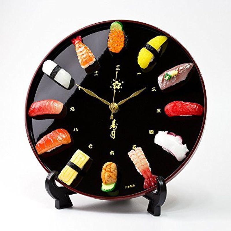 本物そっくり、リアル寿司時計 掛け時計・置時計兼用 日本製