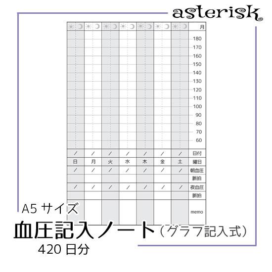 A5 血圧記入ノート グラフ記入式 シンプル Ka G101 アスタリスク 通販 Yahoo ショッピング