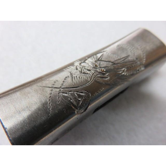 仁寿 玄能 四角 総磨き仕上げ 龍彫り 頭のみ 115g（30匁