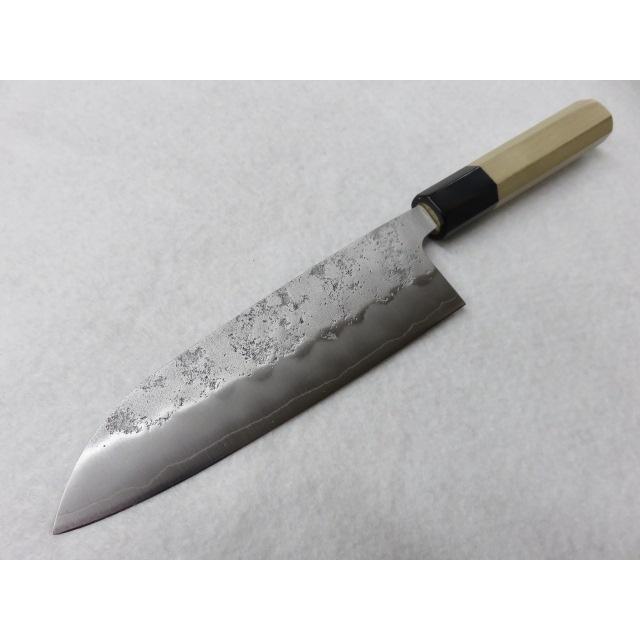 切れるよろこび 銀3鋼 梨地仕上げ 三徳包丁 165mm 水牛八角柄 : SHOP