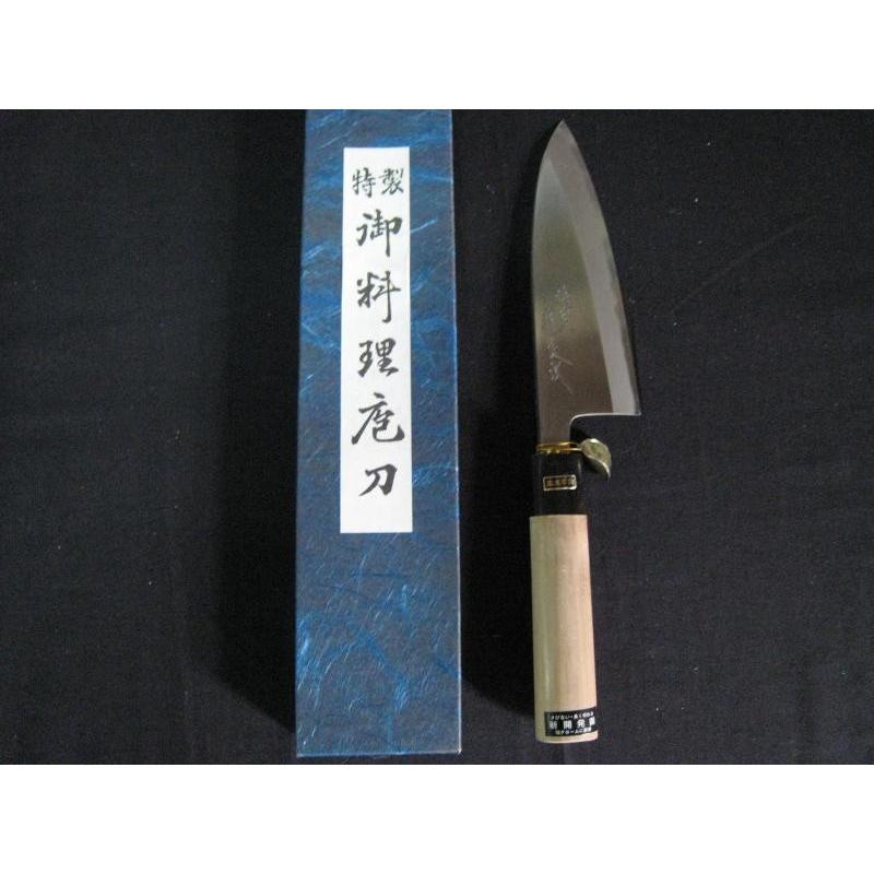 源正次 ステン割込型 ゴールド 出刃包丁 150mm : SHOP YAMANI