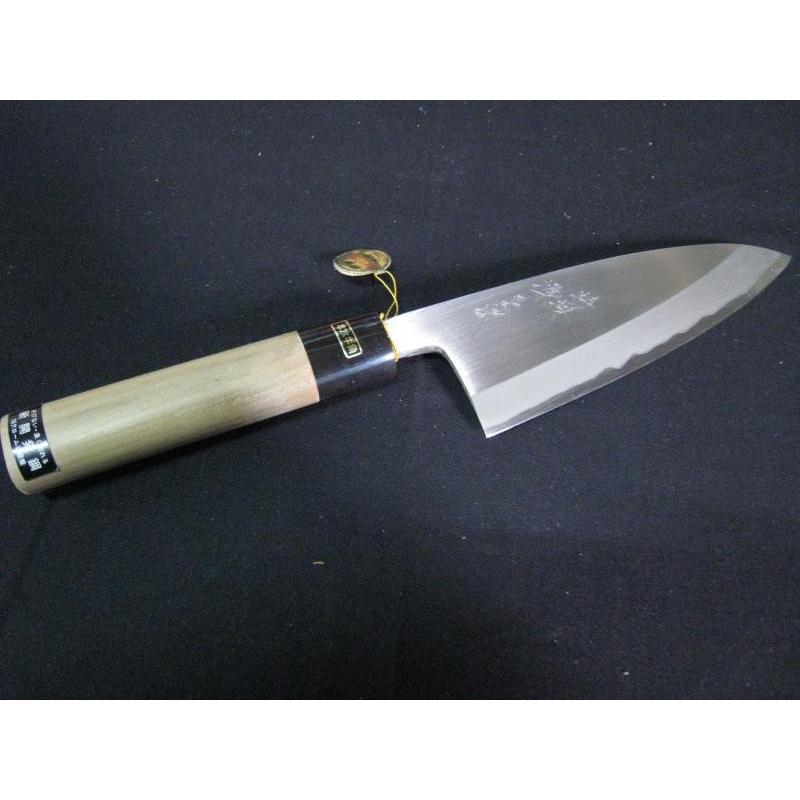 源正次 ステン割込型 ゴールド 出刃包丁 150mm : SHOP YAMANI