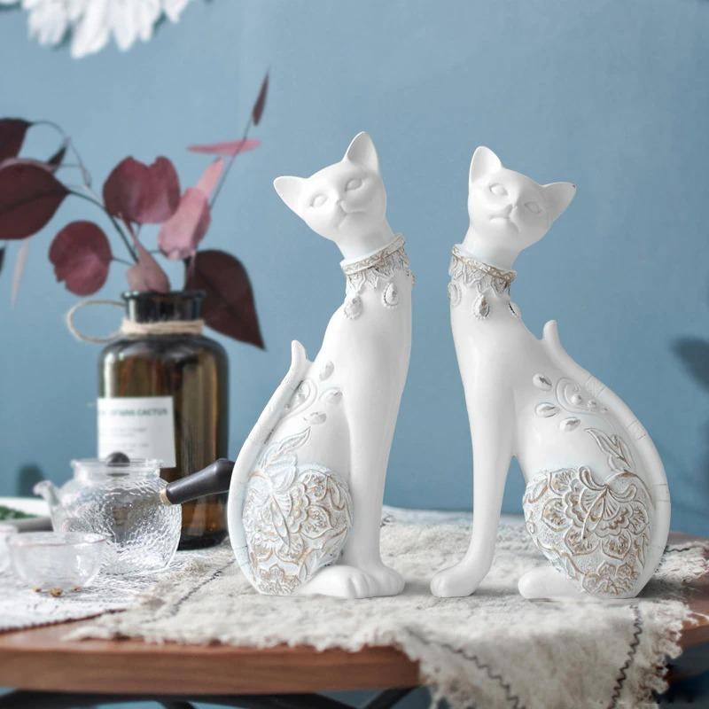 エジプト猫♪置物2体セット インテリア オブジェ オーナメント エジプト猫♪置物2体セット インテリア オブジェ オーナメント