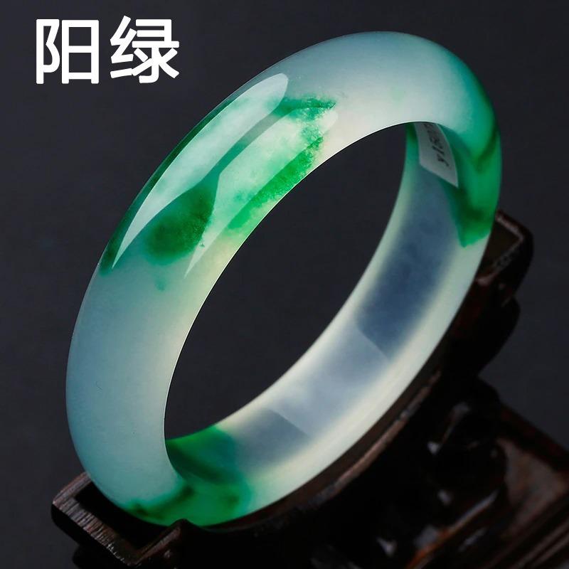 レディース 新品 天然 A級 ブレスレット 飄花玉 翡翠 バングル レディース 新品 天然 A級 ブレスレット 飄花玉 翡翠 バングル
