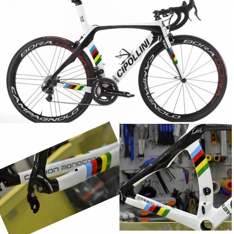 反射 サイクリング フレームステッカー レインボーカラー MTBバイク 