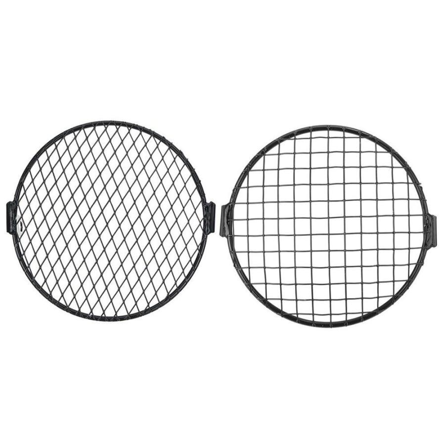 汎用 オートバイ バイク 金属製 ヘッドライト カバー ガード グリル 7