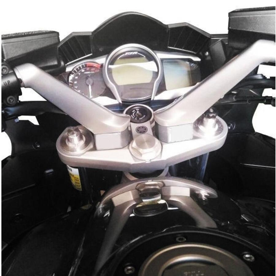 ハンドルバー ライザー 1インチ 25mm アップ 高さ カスタム 取り付け シルバー ブラック オートバイ バイク ヤマハ FJR 1300 2006-2020