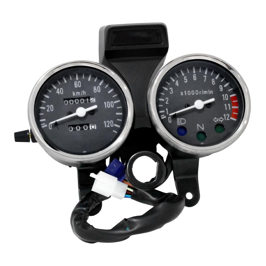 gsメーターGN125 加工済みメーター バイク スズキ GN125 EM スピードメーター タコメーター 新品 : shop