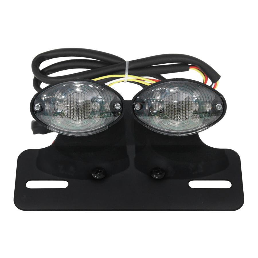 ヤマハ ジョグ 2JA テールランプ レンズ【クリアー】 ю バイク 汎用 LED ツイン テールランプ クリア レンズ 1個 ウインカー