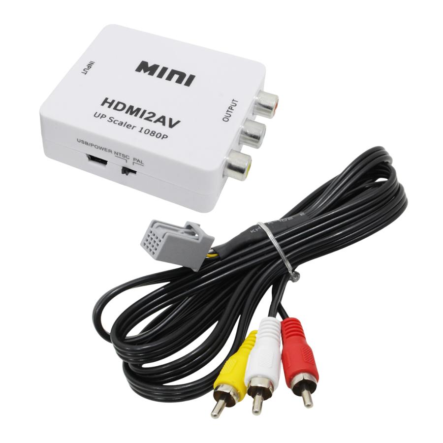 ミラーリングアダプター　カーナビ用 ю ミラーリング キット HDMI ⇒ RCA 変換 アダプタ ケーブル スマホ