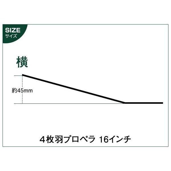 4枚羽 プロペラスピンナー ウロコ柄 16インチ 3穴 対応 左右セット