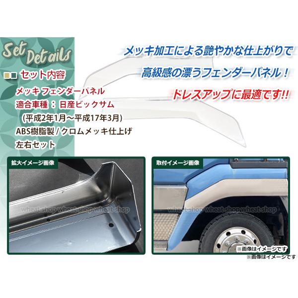 大型商品 新品 日産 UD ビックサム メッキ フェンダーパネル 左右